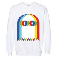 Ghost Trippy Vaporwave Halloween Techno Rave Edm Music Party Garment-Dyed Sweatshirt