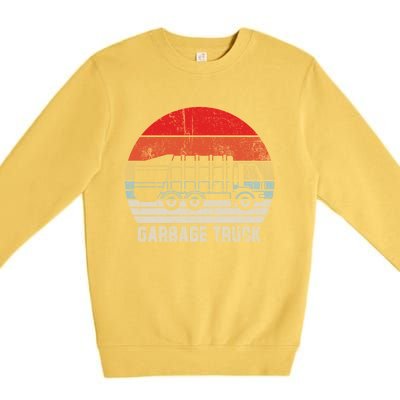 Garbage Truck Vintage Retro Premium Crewneck Sweatshirt