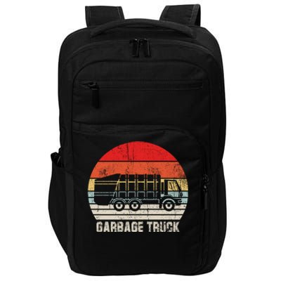 Garbage Truck Vintage Retro Impact Tech Backpack