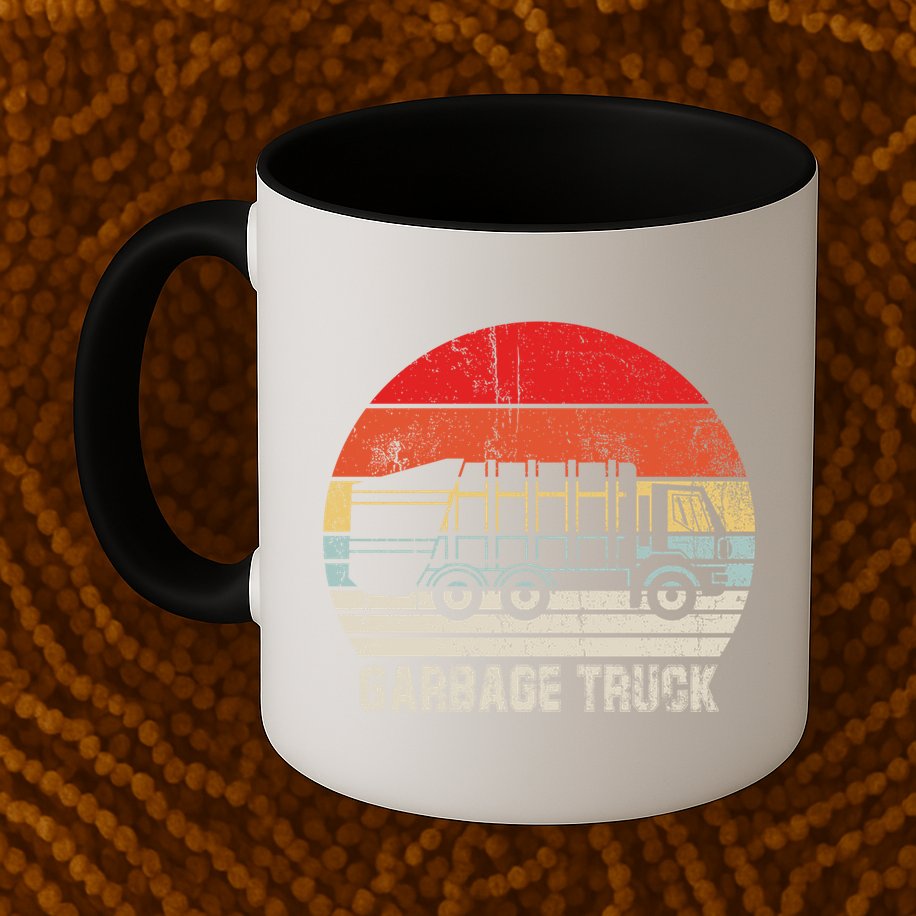 Garbage Truck Vintage Retro Mug