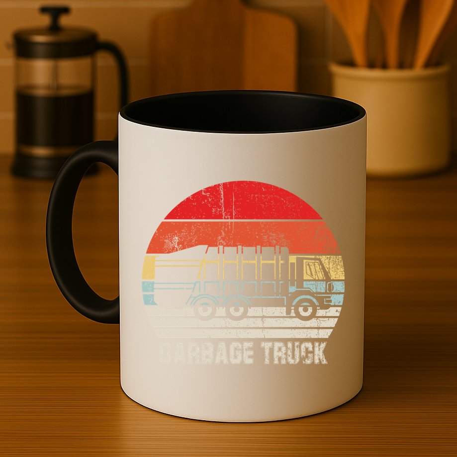 Garbage Truck Vintage Retro Mug