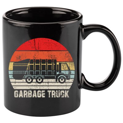 Garbage Truck Vintage Retro 11oz C Handle Ceramic Mug