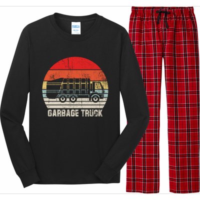 Garbage Truck Vintage Retro Long Sleeve Pajama Set