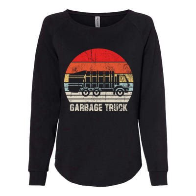 Garbage Truck Vintage Retro Womens California Wash Sweatshirt