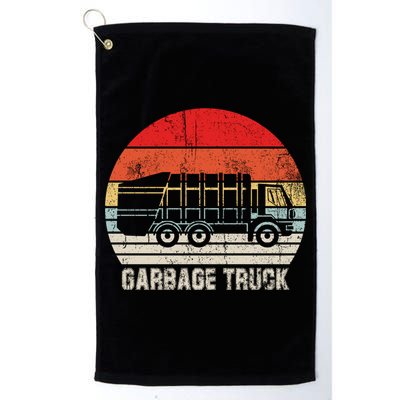 Garbage Truck Vintage Retro Golf Towel
