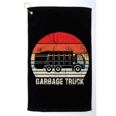 Garbage Truck Vintage Retro Platinum Collection Golf Towel