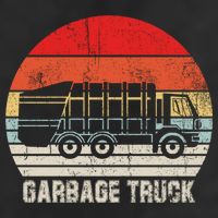 Garbage Truck Vintage Retro Golf Towel