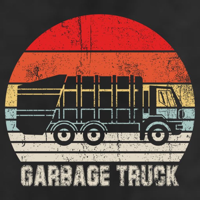 Garbage Truck Vintage Retro Golf Towel