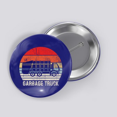 Garbage Truck Vintage Retro Button