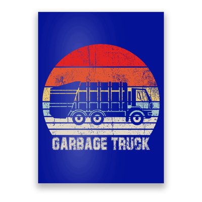Garbage Truck Vintage Retro Poster