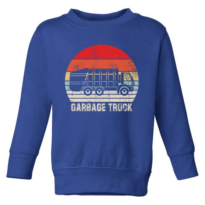 Garbage Truck Vintage Retro Toddler Sweatshirt