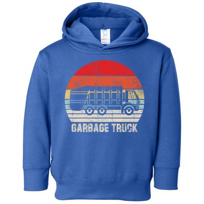 Garbage Truck Vintage Retro Toddler Hoodie
