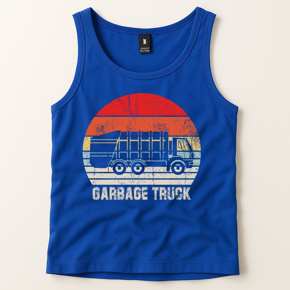Garbage Truck Vintage Retro Tank Top