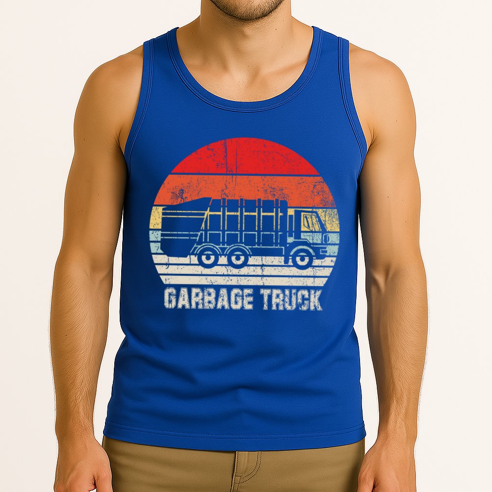 Garbage Truck Vintage Retro Tank Top