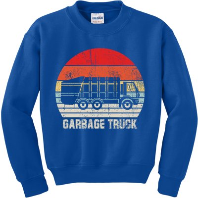 Garbage Truck Vintage Retro Kids Sweatshirt