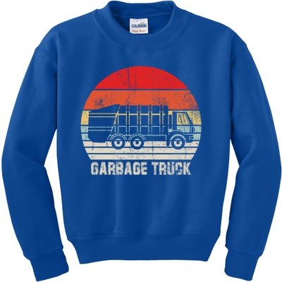 Garbage Truck Vintage Retro Kids Sweatshirt