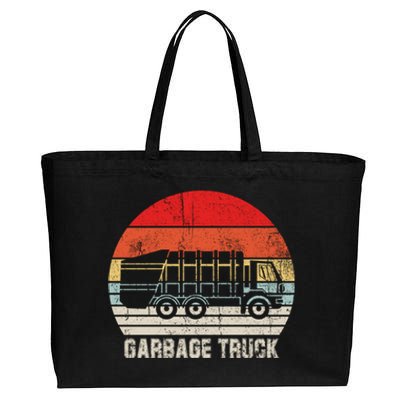 Garbage Truck Vintage Retro Cotton Canvas Jumbo Tote