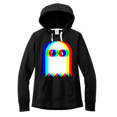 Ghost Trippy Vaporwave Halloween Techno Rave EDM Music Party Women's Fleece Hoodie