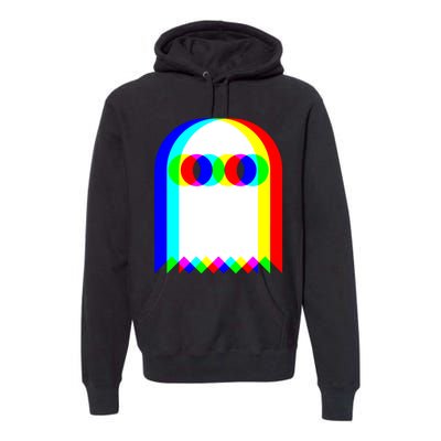 Ghost Trippy Vaporwave Halloween Techno Rave EDM Music Party Premium Hoodie