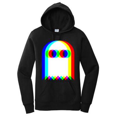 Ghost Trippy Vaporwave Halloween Techno Rave EDM Music Party Women's Pullover Hoodie