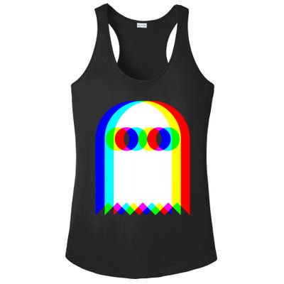 Ghost Trippy Vaporwave Halloween Techno Rave EDM Music Party Ladies PosiCharge Competitor Racerback Tank