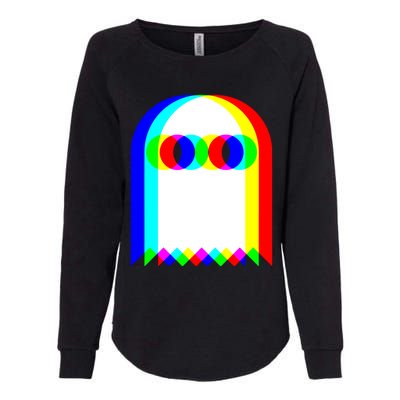 Ghost Trippy Vaporwave Halloween Techno Rave EDM Music Party Womens California Wash Sweatshirt