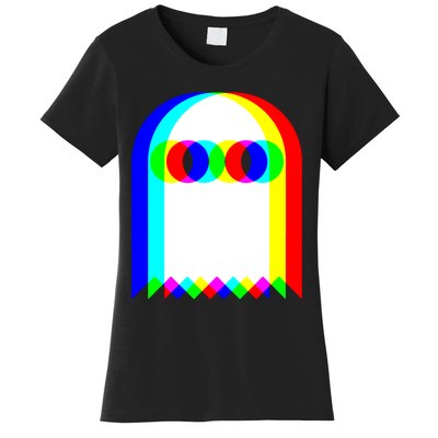 Ghost Trippy Vaporwave Halloween Techno Rave EDM Music Party Women's T-Shirt