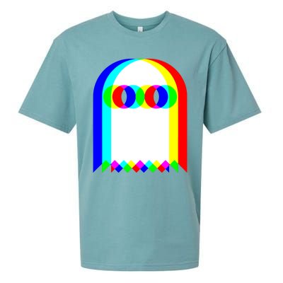 Ghost Trippy Vaporwave Halloween Techno Rave EDM Music Party Sueded Cloud Jersey T-Shirt