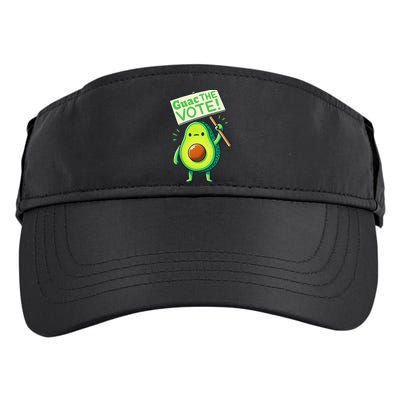 Guac The Vote Funny Avocado Voting Election Adult Drive Performance Visor