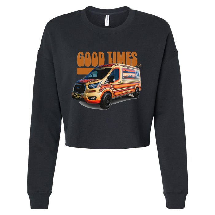 Good Times Vans Cropped Pullover Crew