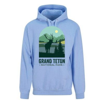 Grand Tetons Vintage Elks Grand Teton National Park Unisex Surf Hoodie