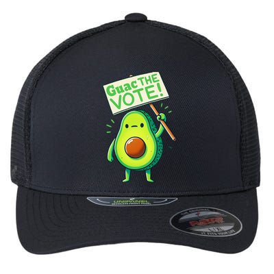 Guac The Vote Funny Avocado Voting Election Flexfit Unipanel Trucker Cap