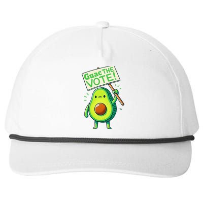 Guac The Vote Funny Avocado Voting Election Snapback Five-Panel Rope Hat