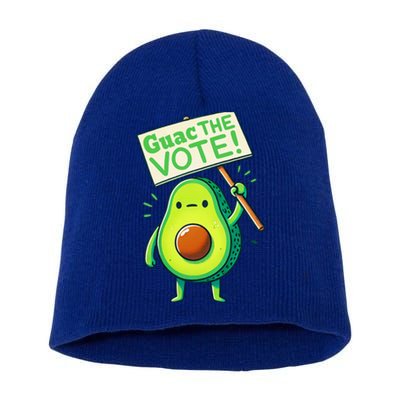 Guac The Vote Funny Avocado Voting Election Short Acrylic Beanie