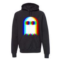 Ghost Trippy Vaporwave Halloween Techno Rave Edm Music Party Premium Hoodie