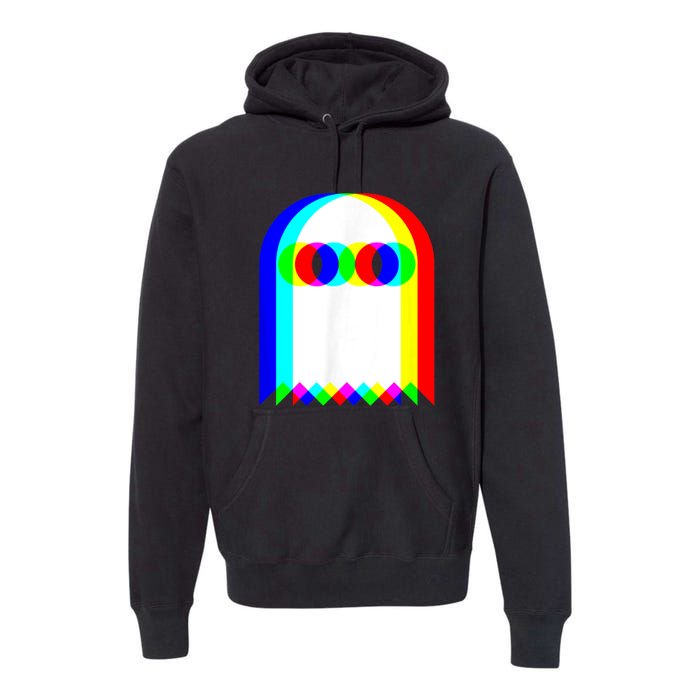 Ghost Trippy Vaporwave Halloween Techno Rave Edm Music Party Premium Hoodie