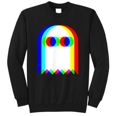 Ghost Trippy Vaporwave Halloween Techno Rave Edm Music Party Tall Sweatshirt