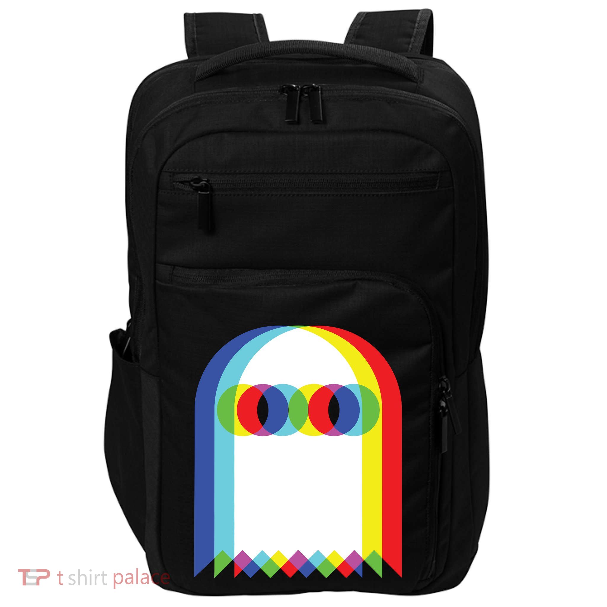 Ghost Trippy Vaporwave Halloween Techno Rave Edm Music Party Tank Top Impact Tech Backpack