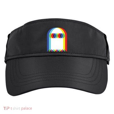 Ghost Trippy Vaporwave Halloween Techno Rave Edm Music Party Tank Top Adult Drive Performance Visor