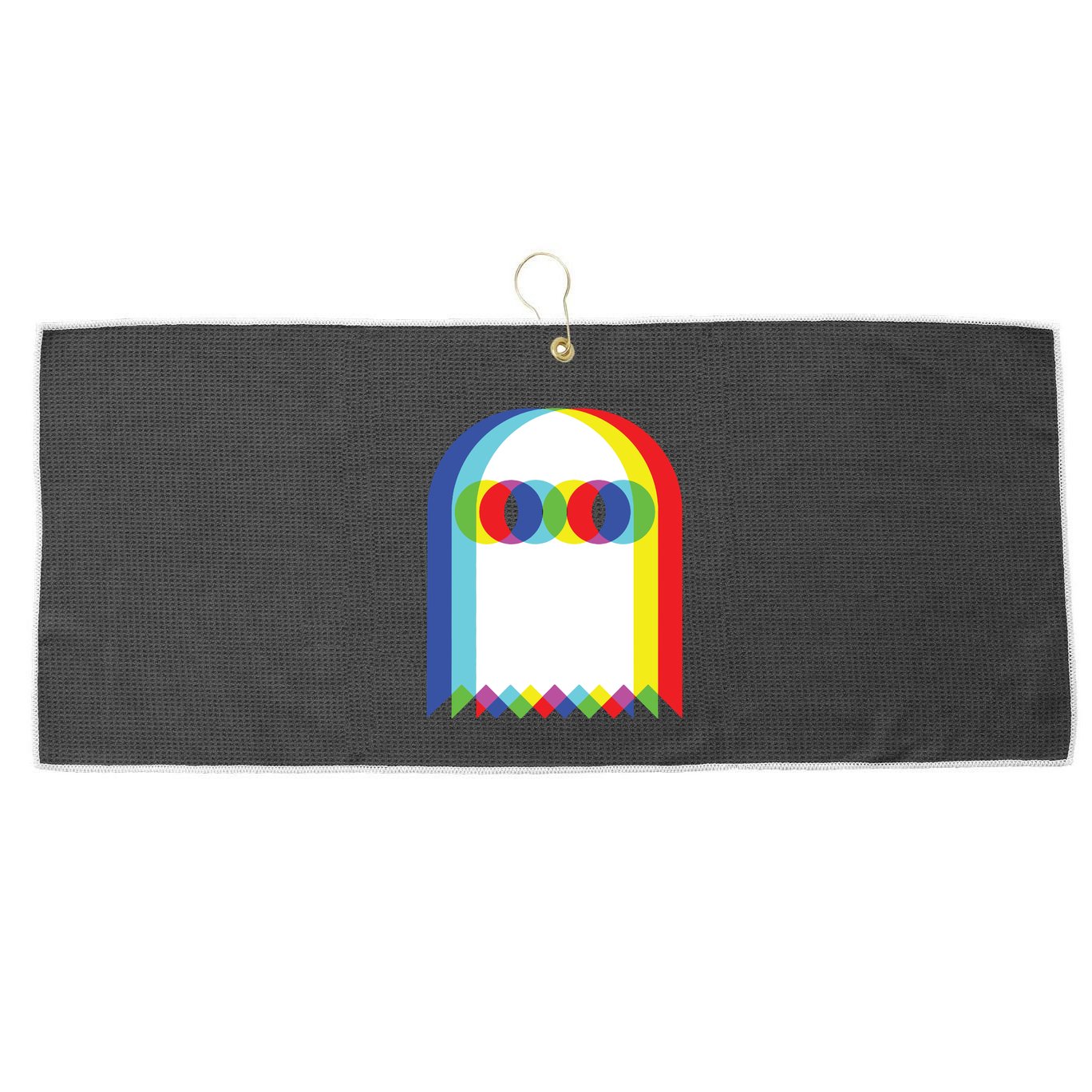 Ghost Trippy Vaporwave Halloween Techno Rave Edm Music Party Tank Top Large Microfiber Waffle Golf Towel