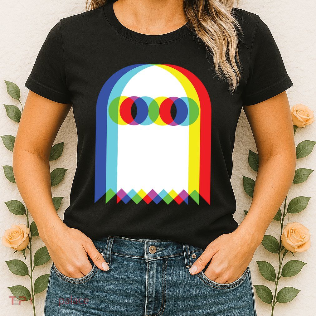 Ghost Trippy Vaporwave Halloween Techno Rave Edm Music Party Tank Top Womens T-Shirt