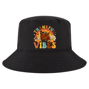 Groovy Thankful Vibes Dabbing Turkey Autumn Thanksgiving Gift Cool Comfort Performance Bucket Hat