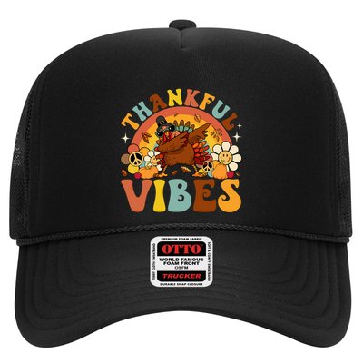 Groovy Thankful Vibes Dabbing Turkey Autumn Thanksgiving Gift Trucker Hat
