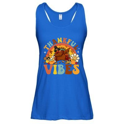 Groovy Thankful Vibes Dabbing Turkey Autumn Thanksgiving Gift Ladies Essential Flowy Tank