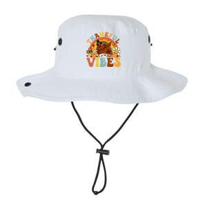 Groovy Thankful Vibes Dabbing Turkey Autumn Thanksgiving Gift Legacy Cool Fit Booney Bucket Hat