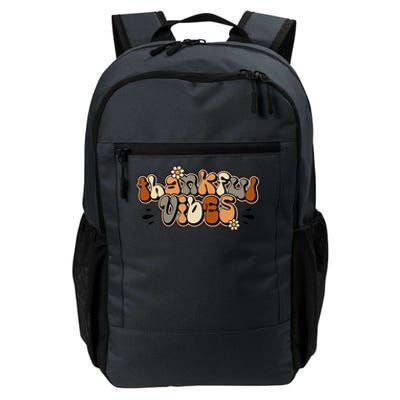 Groovy Thankful Vibes Vintage Thankful Grateful Blessed Gift Daily Commute Backpack