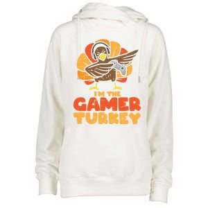 Gamer Turkey Video Games Gaming Thanksgiving Gift Womens Funnel Neck Pullover Hood