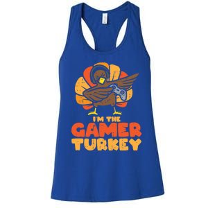 Gamer Turkey Video Games Gaming Thanksgiving Gift Women's Racerback Tank