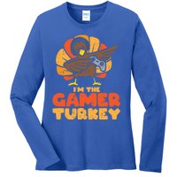 Gamer Turkey Video Games Gaming Thanksgiving Gift Ladies Long Sleeve Shirt