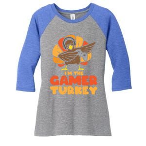 Gamer Turkey Video Games Gaming Thanksgiving Gift Women's Tri-Blend 3/4-Sleeve Raglan Shirt